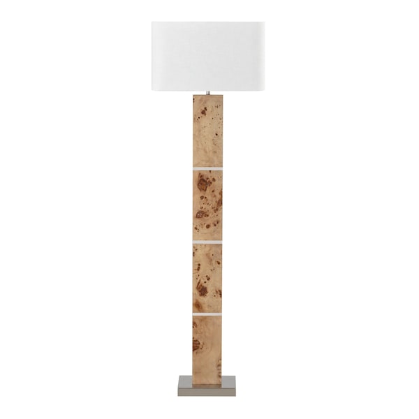 Cahill 63'' High 1Light Floor Lamp, Natural Burl, Includes LED Bulb